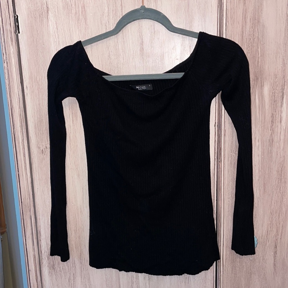Off the shoulder black top